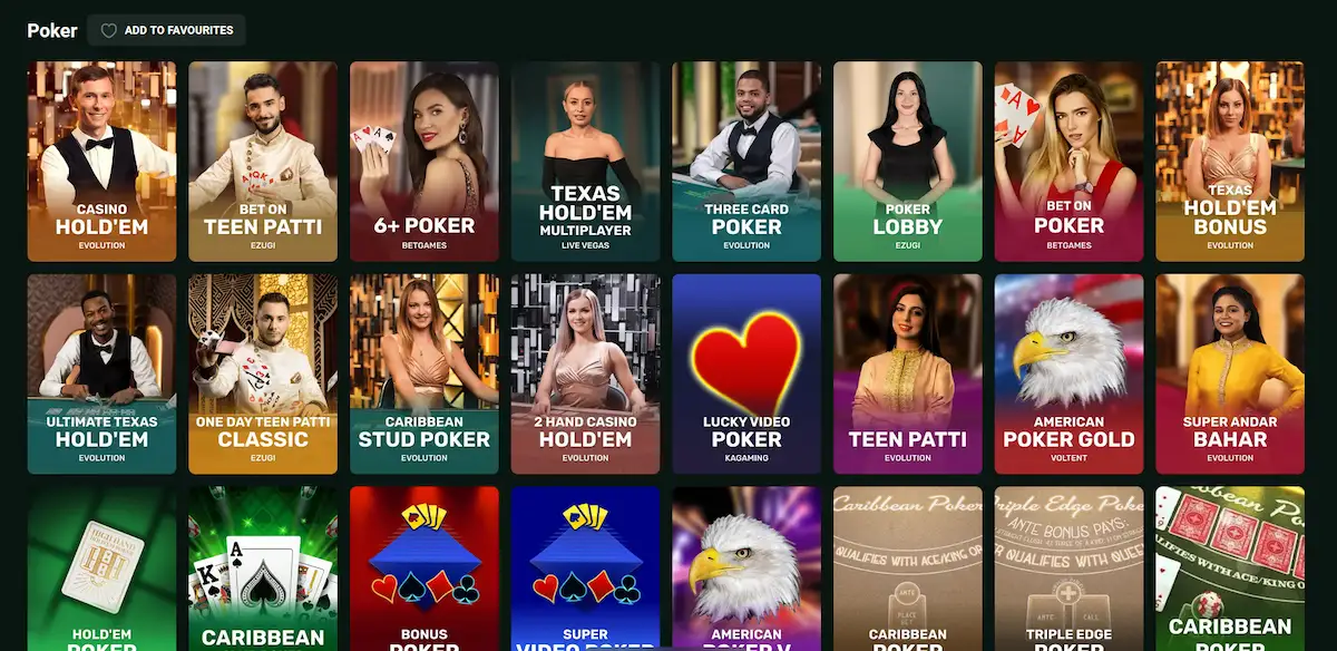 Goldex Casino Live Poker – Casino Hold'em von Evolution Gaming