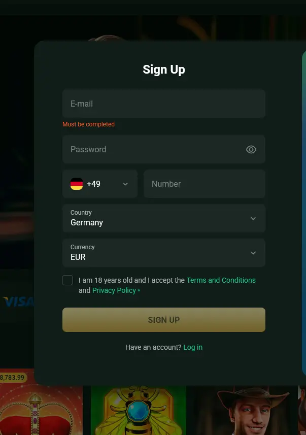 Goldex Casino Registrierung – Konto erstellen auf casinogoldexde.com